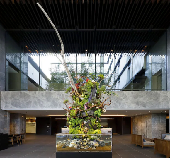 Tokyo East Side Hotel Kaie modern hotel building near the waterfront with clean architectural lines.