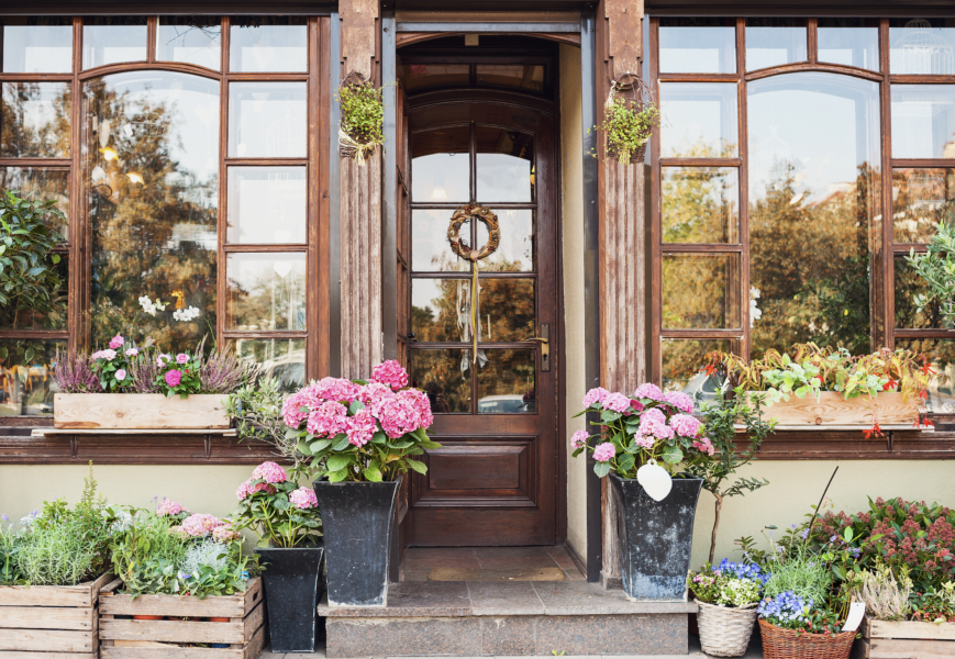 Paris flower shop storefront