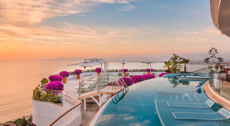 Luxury hillside resort overlooking Banderas Bay with infinity pools and panoramic ocean views