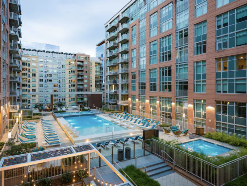 Sentral Union hotel building in downtown Denver