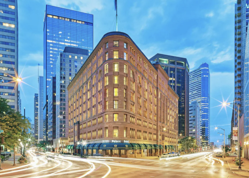Historic Brown Palace Hotel with ornate architecture