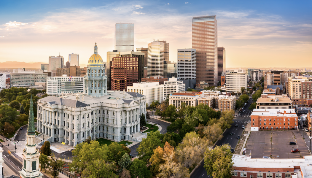 City skyline view with buildings against the sky