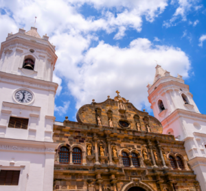 Modern and historic architectural details found throughout Panama City.