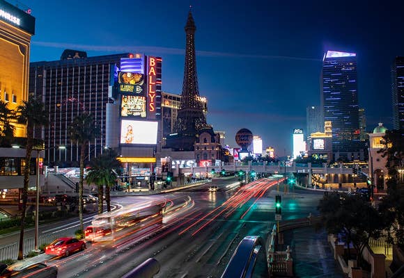 View of the Las Vegas Strip featuring the Eiffel Tower at Paris Las Vegas