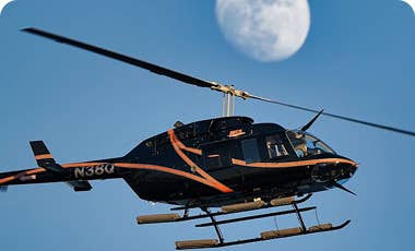 Helicopter tour flying over the Las Vegas Strip