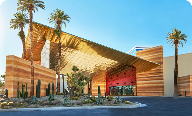 Exterior view of Virgin Hotels Las Vegas, Curio Collection by Hilton