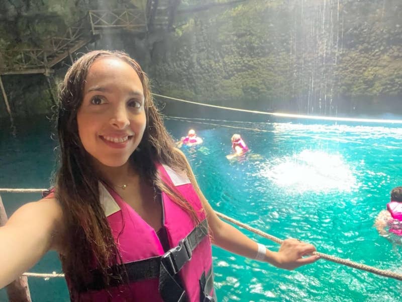 Swimming in cenotes - Mexico