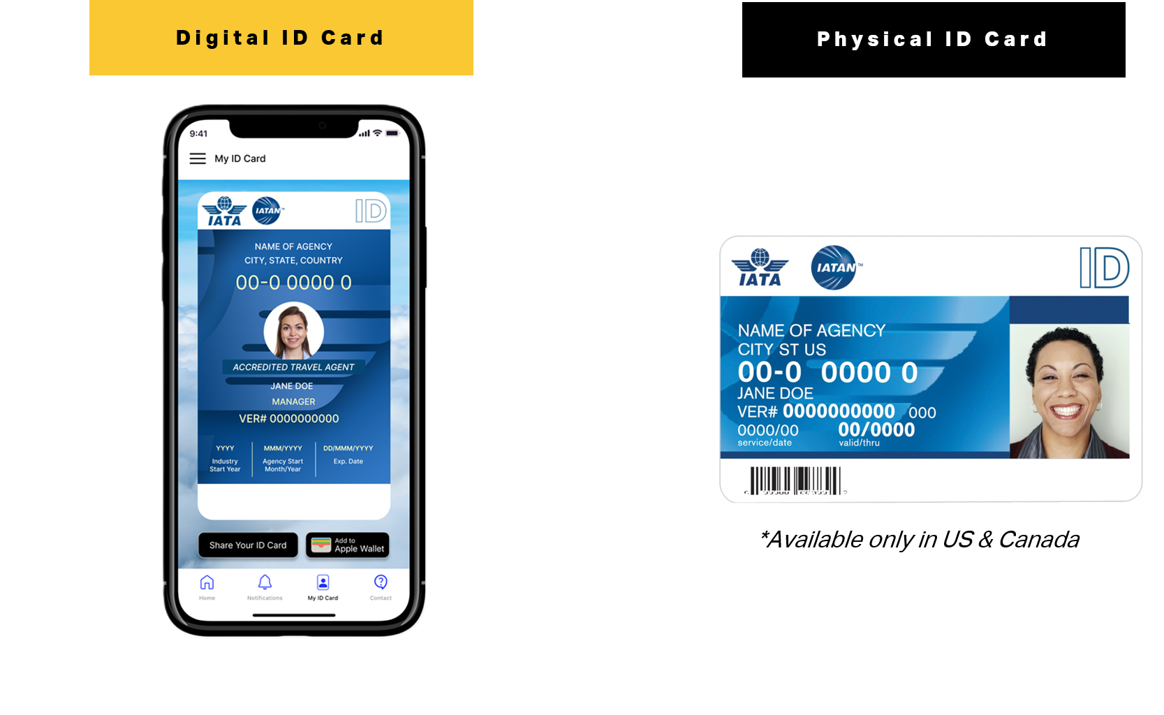 IATA Card Example